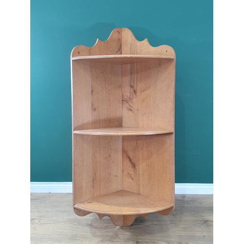 496 - A light oak Hanging Wall Unit, 5ft High x 2ft 3