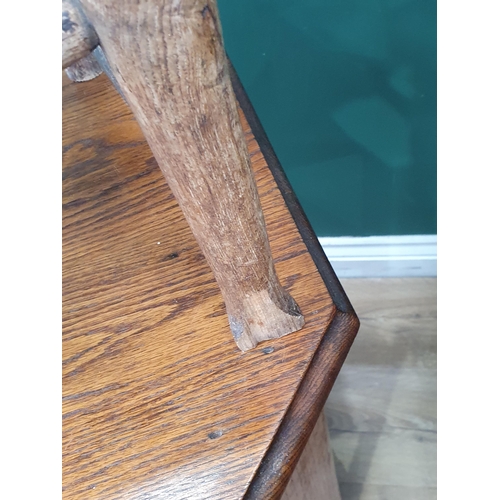 50 - A mahogany Dropleaf Table, an oak Coffee/Book Table, two bentwood Single Chairs, a ladderback Chair ... 