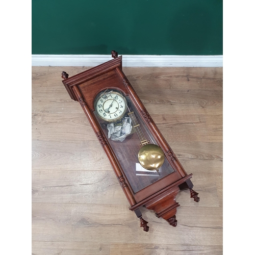 520 - A mahogany cased Vienna Style Wall Clock. (R4).