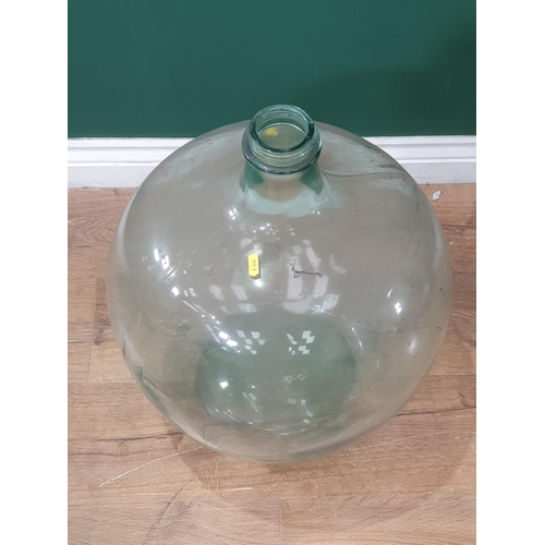 613 - A pair large Carboys with screw lid fittings, 1ft 10