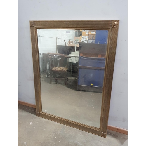 649 - A modern gilt framed Wall Mirror with bevelled plate, 4ft 7