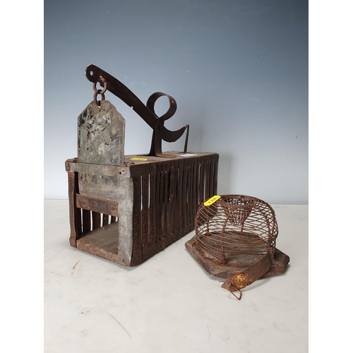 659 - An antique Rat Trap and a cage Mouse Trap (R7)