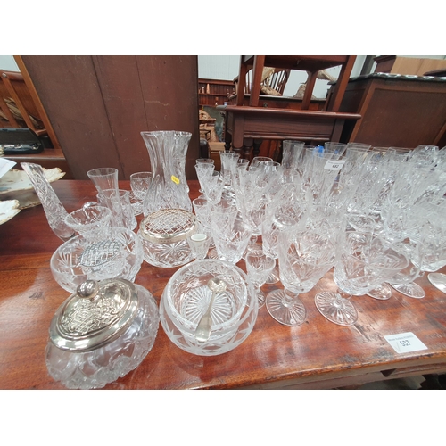 682 - A quantity of cut glass Drinking Glass, Vases, Bowls, etc. (R6)