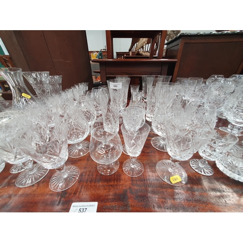 682 - A quantity of cut glass Drinking Glass, Vases, Bowls, etc. (R6)