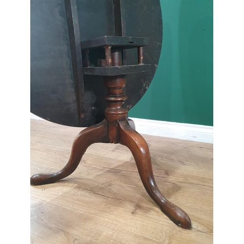 686 - A mahogany birdcage movement tilt top Tripod Table, 1ft 11