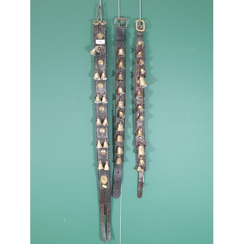 693 - A quantity of Shire Horse Bells on martingales. (R7).