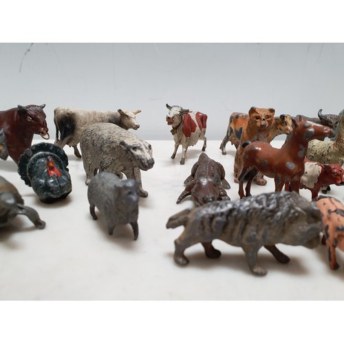 276 - A quantity of Britains and other hollow casts models including Cows, Horses, Bears, Panda etc (R4)