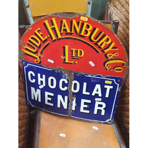 668 - A French Enamel Advertising Sign 