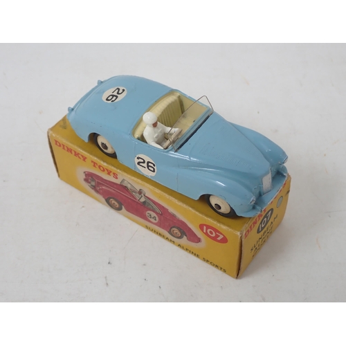 147 - Dinky Toys 107 blue Sunbeam Alpine Sports, boxed