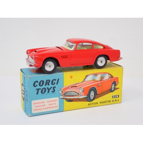 150 - Corgi Toys 218 red Aston Martin DB4, boxed