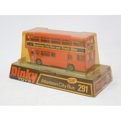 176 - Dinky Toys 291 Atlantean City Bus, boxed and 295 Atlantean Bus, boxed