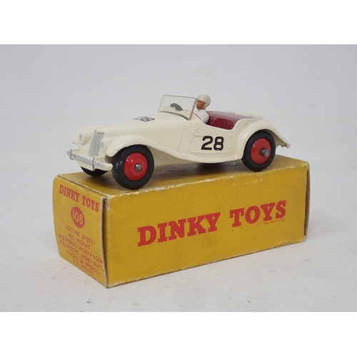 201 - Dinky Toys 108 white MG Midget Sports, boxed