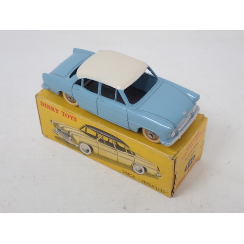 206 - French Dinky Toys 24Z blue Simca Versailles, boxed