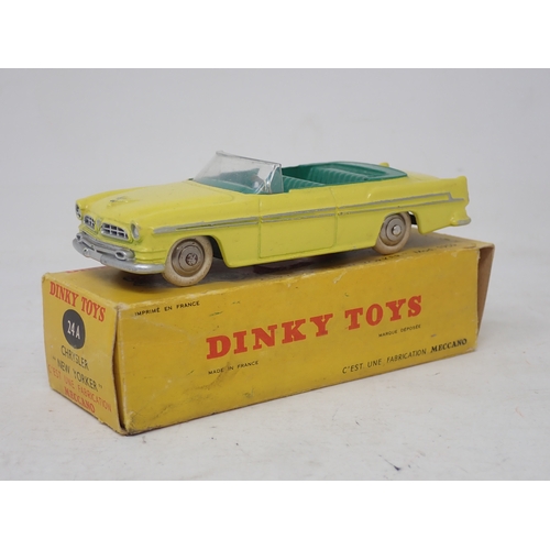 209 - French Dinky Toys 24A yellow Chrysler 'New Yorker' 1955, boxed