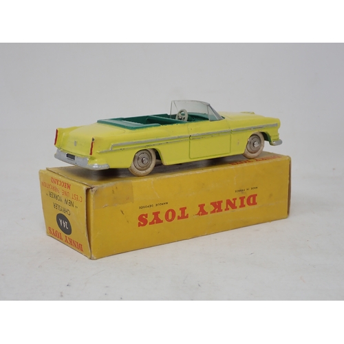 209 - French Dinky Toys 24A yellow Chrysler 'New Yorker' 1955, boxed