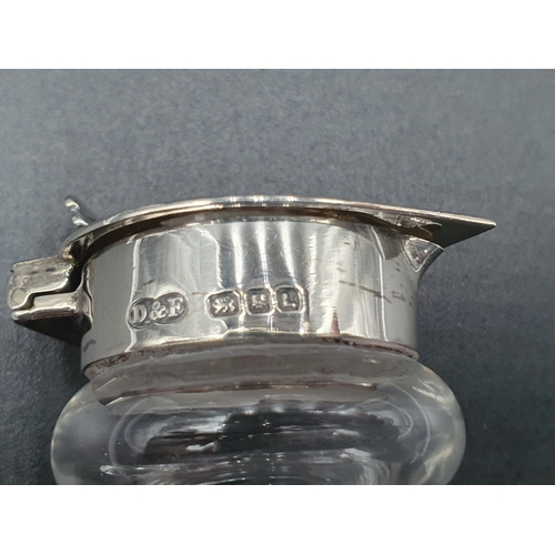 134 - A George VI silver mounted and lidded cut glass Toddy Bottle, London 1946