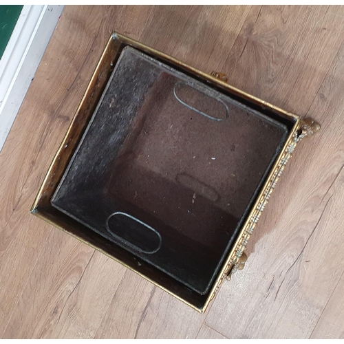 561A - A square section brass Coal Box (R6)