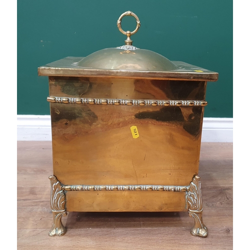 561A - A square section brass Coal Box (R6)