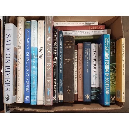 282 - Two boxes of Books including Fishing, Antiques and Cooking (R6)