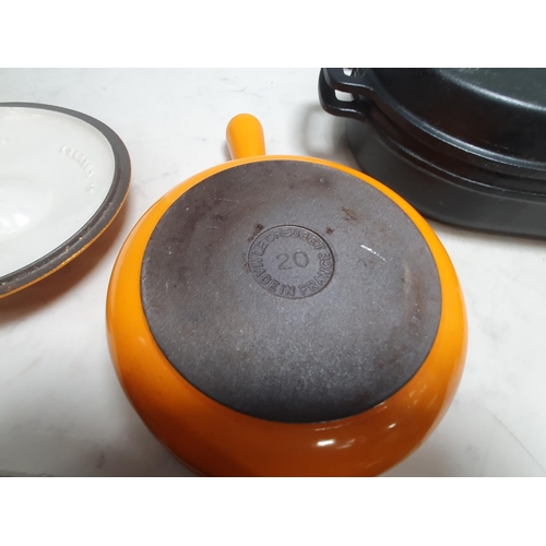 42 - A Le Creuset Saucepan, a Cousances/Le Creuset Casserole, a Lauffer Dutch Oven, and a soda Syphon (R2... 