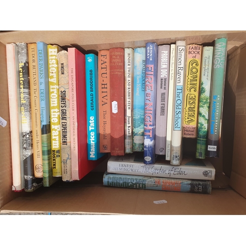 474 - Five boxes of Books including Aviation, Military, Shooting, etc. (R4)