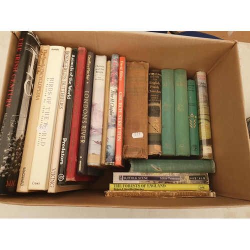 476 - Five boxes of Books including Natural History, English Local History, Topography, etc. (R5)