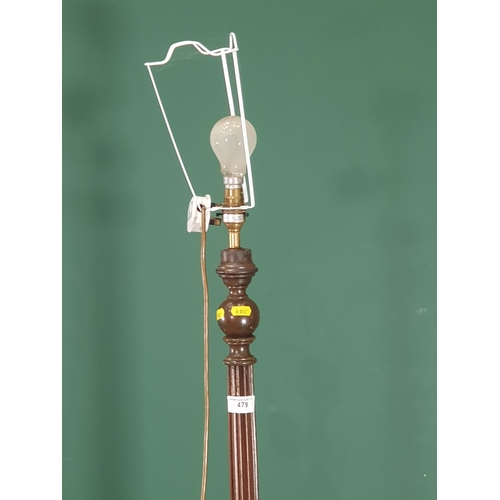 479 - A mahogany Standard Lamp. (R1). (Passed PAT Test)