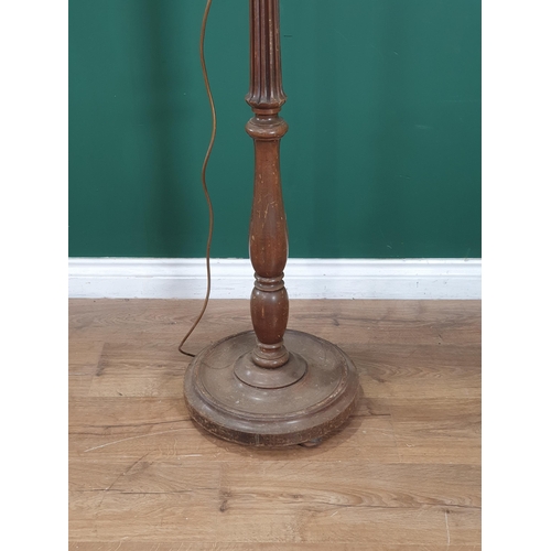 479 - A mahogany Standard Lamp. (R1). (Passed PAT Test)