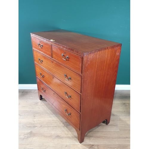 540 - A mahogany Chest of two short, three long graduated Drawers, 3ft 6