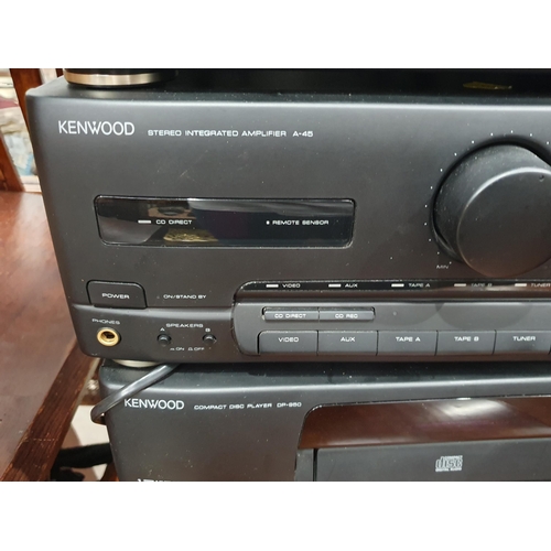 584 - A Kenwood Sound System with two Speakers (R9) (Passed PAT Test)