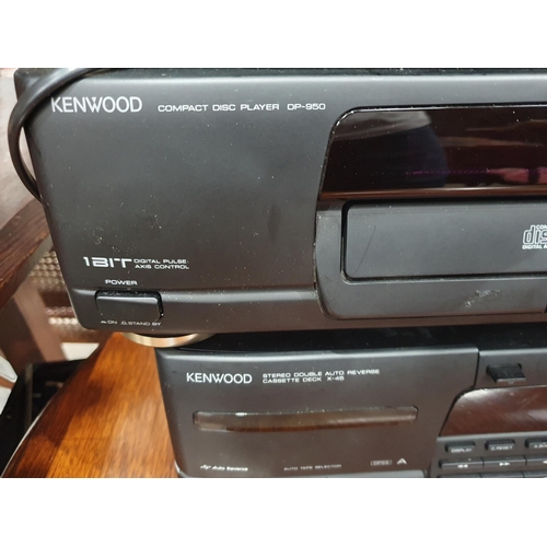 584 - A Kenwood Sound System with two Speakers (R9) (Passed PAT Test)