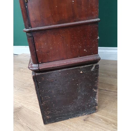 643 - A Victorian mahogany veneered and glazed Bookcase 5ft 3in H x 2ft 10in W (R9)