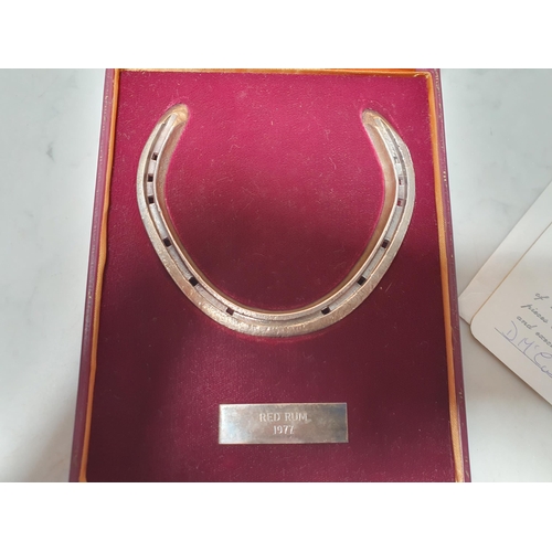 69 - A Red Rum Limited Edition silver Horseshoe No.7/100, in original case with certificate