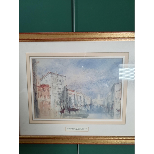 740 - A Gilt framed print titled 'The walk (1890) Alfred Sisley 1839-1899. together with four other variou... 