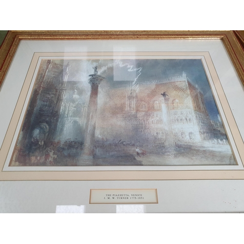 740 - A Gilt framed print titled 'The walk (1890) Alfred Sisley 1839-1899. together with four other variou... 