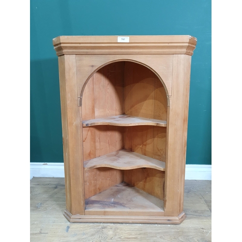 741 - A Pine corner cupboard