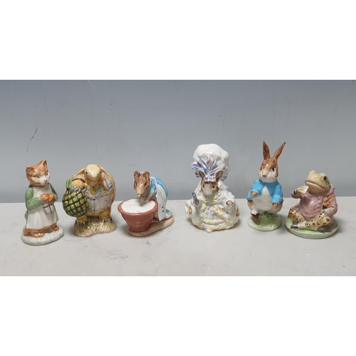 77 - Six Beswick Beatrix Potter Figures including 'Ginger', 'Mr Alderman Ptolemy', 'Anna Maria', 'Lady Mo... 