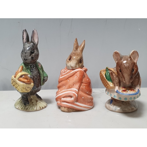 79 - Six Beswick Beatrix Potter Figures including 'Simkin', 'Chippee Hackee', 'Mr Drake Puddle-Duck', 'Li... 