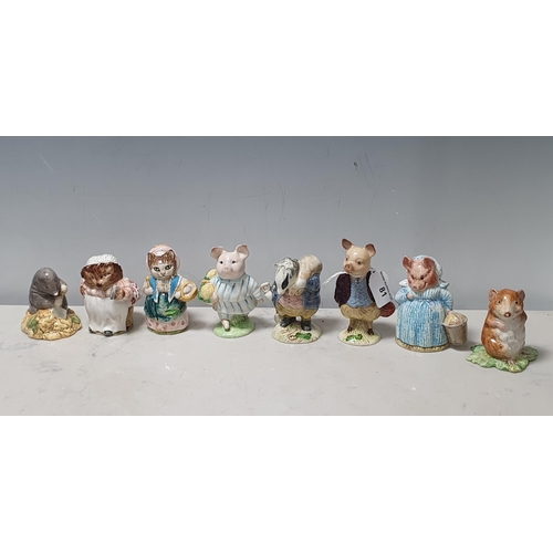 81 - Eight Beswick Beatrix Potter Figures including 'Diggory Diggory Delvet', 'Cousin Ribby', 'Aunt Petti... 