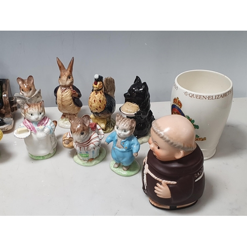 83 - Ten Beswick Beatrix Potter Figures including 'Samuel Whiskers', 'Rebecca Puddle Duck', 'Mrs Rabbit',... 