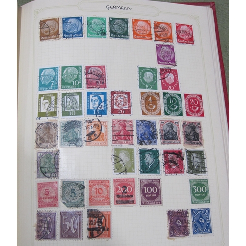 407 - An All World Stamp Collection, mint/used c.1930 onwards, contained in three red Simplex Blank albums... 