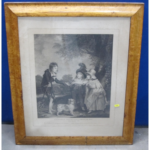 428 - AFTER JOHN HOPPNER 'Miss Cholmondeley holding a Dog', a mezzotint, Pl. 18 x 14 in ;a mezzotint after... 