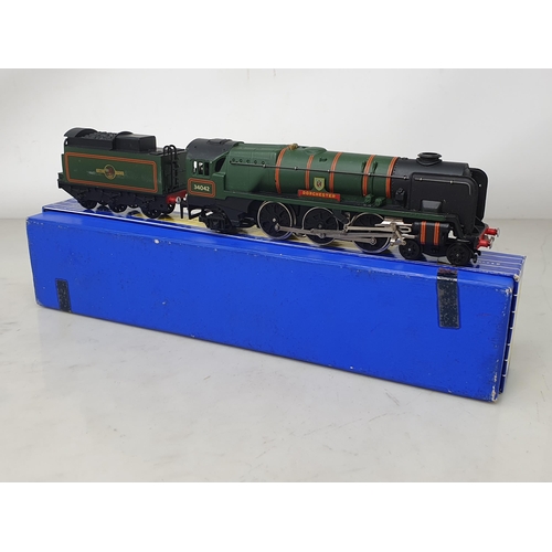 100 - Hornby Dublo 3235 West Country Class Locomotive 'Barnstaple', boxed with packing rings and test tag.... 