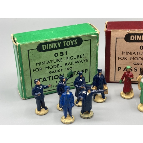 11 - Dinky Toys 051 Station Staff and 053 Passengers, mint condition, boxes excellent