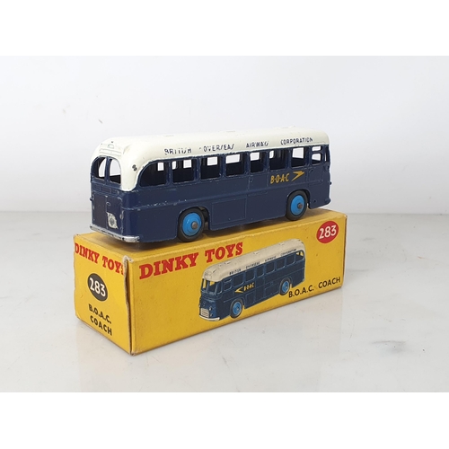 115 - Dinky Toys 280 rapainted Observation Coach, boxed, 282 repainted Duple Roadmaster Coach, boxed (box ... 