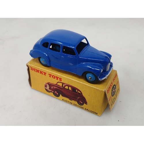 116 - Dinky Toys 152/40D blue Austin Devon Saloon, boxed (one box flap torn)