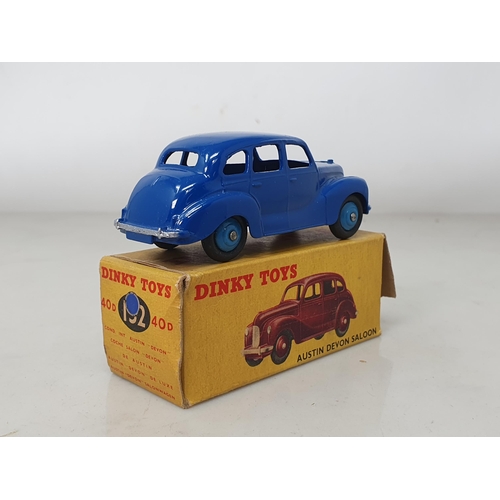 116 - Dinky Toys 152/40D blue Austin Devon Saloon, boxed (one box flap torn)