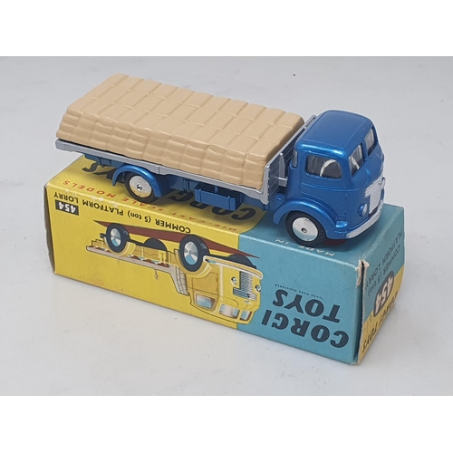 132 - Corgi Toys 454 blue Commer Platform Lorry, boxed