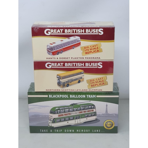 139 - Twenty nine boxed Great British Buses 1:76 Models and two other boxed Lorries