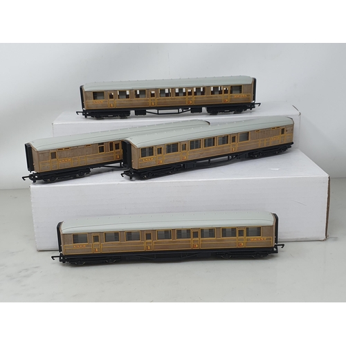 189 - Nine unboxed Hornby 00 gauge LMS Coaches including Restaurant Car and TPO, two LMS Suburban Coaches,... 